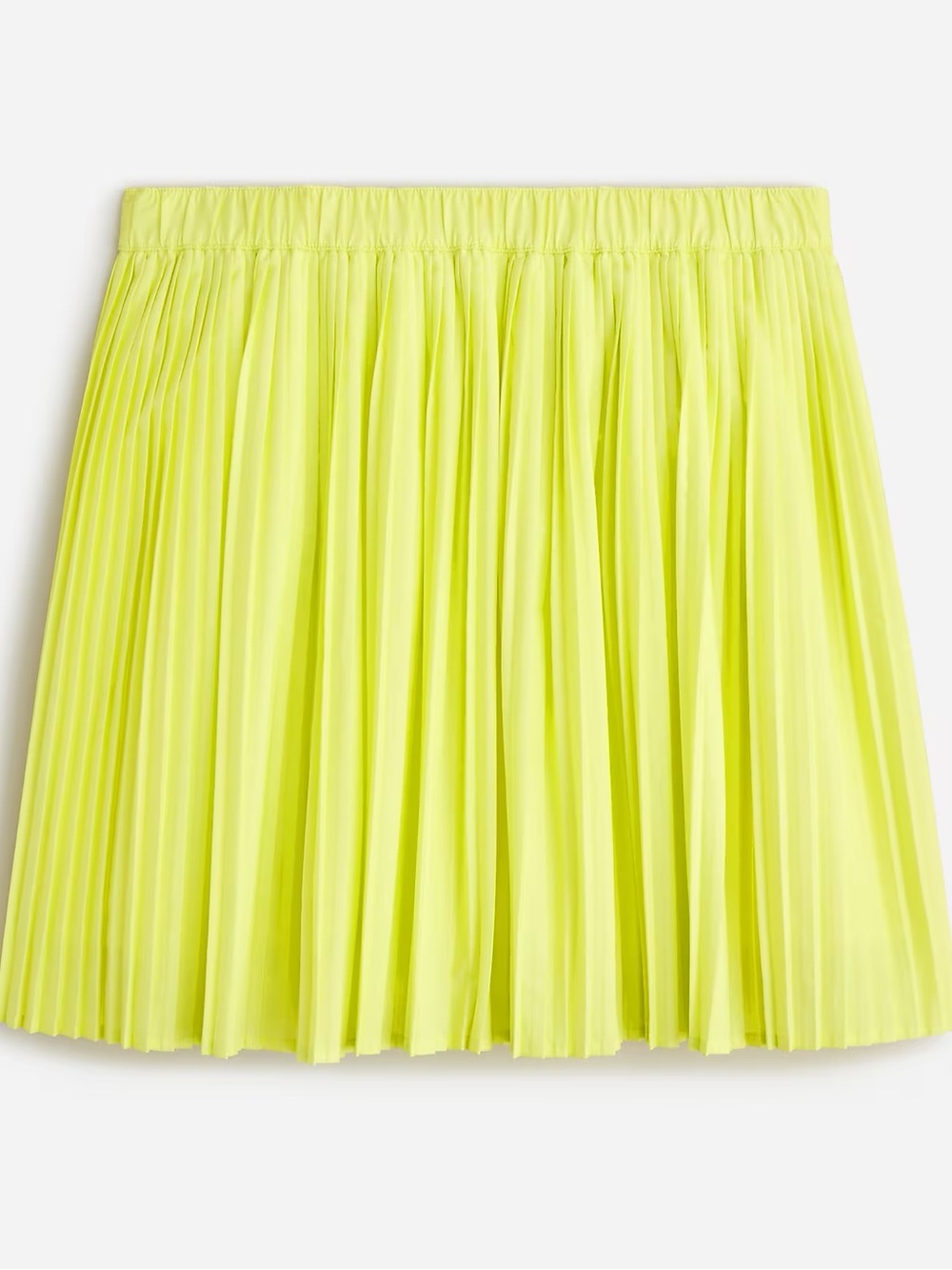 J. Crew Neon Yellow Mini Pleated Skirt